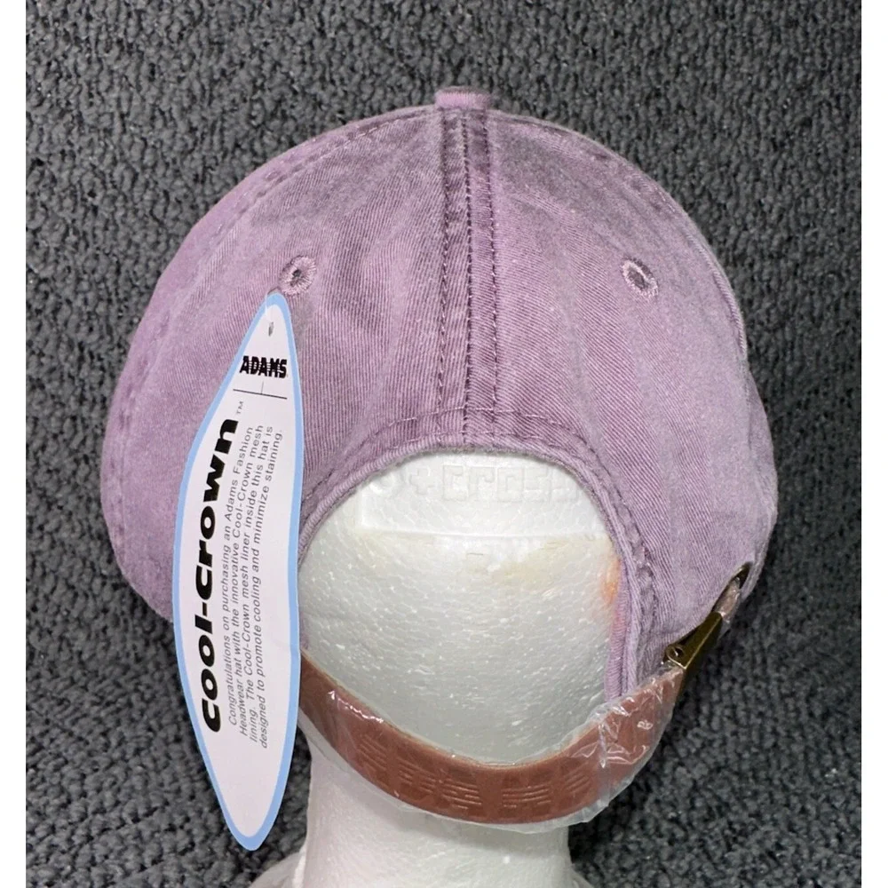 LSU Tigers Embroidered Hat Cap Women's Purple NWT Adams Cool Crown Leather Strap - Picture 3 of 8